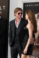 LOS ANGELES - JUL 19  Brad Pitt  Angelina Jolie arrive at the Salt Premiere at Grauman's Chinese Theater on July19, 2010 in Los Angeles, CA photo