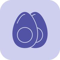 Boiled Egg Glyph Tritone Icon vector