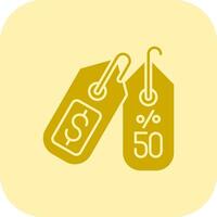 50 por ciento glifo tritono icono vector