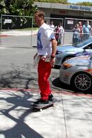 danny camino patinar durante un descanso a el toyota proceleb Calificación día en abril 17 ,2009 a el largo playa grandioso prix curso en largo playa, California. 2009 foto