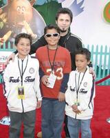 Freddy Rodriguez and sons Chicken Little Premiere El Capitan Theater Los Angeles, CA October 30, 2005 photo