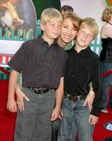 Jane Seymour  sons Chicken Little Premiere El Capitan Theater Los Angeles, CA October 30, 2005 photo