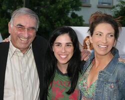 Sarah Silverman and her sister Laura Silverman with their father The Comeback Premiere HBO Series Los Angeles, CA June 1, 2005 photo