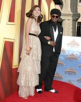 SuChin  Pak and Sway Calloway  arriving  at the MTV Movie Awards at the Shrine Auditorium,  Los Angeles, CA June 4, 2005 photo