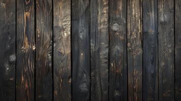 AI generated Natural dark wood background photo