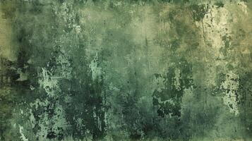 AI generated Edgy and distressed grunge textures where the dominant color is Green photo