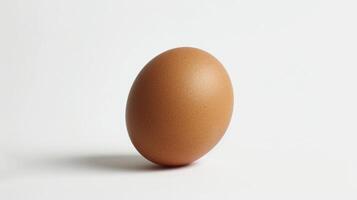 ai generado pollo huevo en blanco antecedentes foto