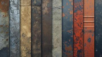 AI generated Set of grunge textures photo