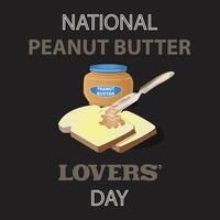 National Peanut Butter Day vector