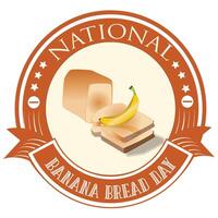 National Banana Bread Day vector