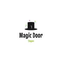 magia puerta logo diseño en aislado antecedentes vector