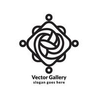 vector luxury rose logo design  for branding corporate identity