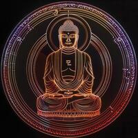 AI generated buddha and silence photo