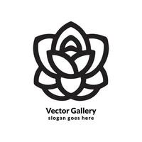 vector luxury rose logo design  for branding corporate identity