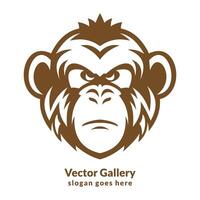 Vector monkey logo design vector