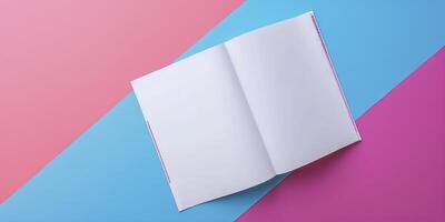 AI generated Book mockup of blank white photo