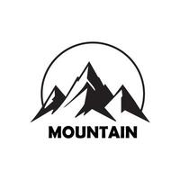 Mountain logo template design minimalist vector