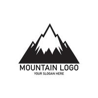 Mountain logo template design minimalist vector