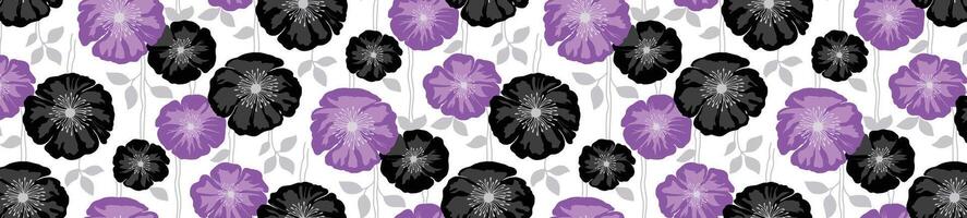 Graceful Petal Waltz Floral Fabric Reverie. vector