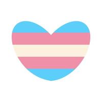 Transgénero corazón. transexual gay orgullo símbolo. plano vector ilustración.