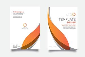 Orange business Flyer Template Free Vector