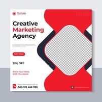 Creative Marketing Agency Banner Design, Business Social Media Post Template, Free Vector