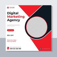 Modern Digital Marketing Agency Banner Design, Business Social Media Post Template, Free Vector