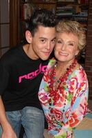 Zach Cumer    Cloris Leachman    on set of Family Dinner in No. Hollywood, CA on August 29, 2009 photo