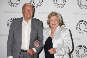 Dick Van Patten  Wife arriving at the world premiere screening of Farrah's Story at the Paley Center for Media in Beverly Hills, CA on May 13, 2009 photo