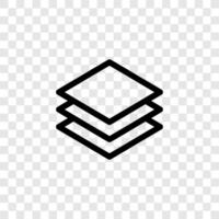 stack layers with black color vector