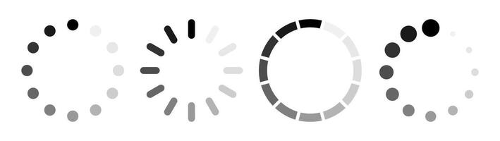 loading time icon in black vector