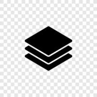 stack layers with black color vector
