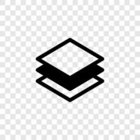 stack layers with black color vector
