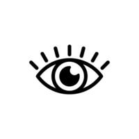 el ojo icono indica visible o ciego vector