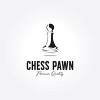 simple chess pawn logo icon design vector. illustration vintage of chess piece. chess club logo vector