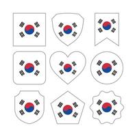 Modern Abstract Shapes of South Korea Flag Vector Design Template