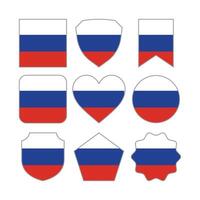 Modern Abstract Shapes of Russia Flag Vector Design Template