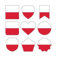 Modern Abstract Shapes of Poland Flag Vector Design Template