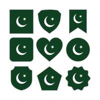 moderno resumen formas de Pakistán bandera vector diseño modelo