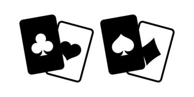 Playing cards icons isolated on white background. vector