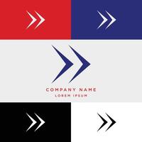 Arrow logo template with color palette vector, suitable for company logo and other vector