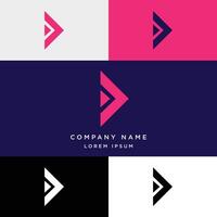 Arrow logo template with color palette vector, suitable for company logo and other vector