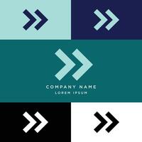 Arrow logo template with color palette vector, suitable for company logo and other vector