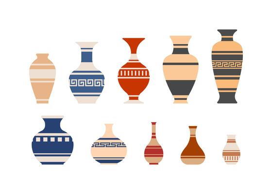 Vase flat design isolated on white background