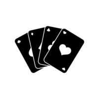 Playing cards icons isolated on white background. vector