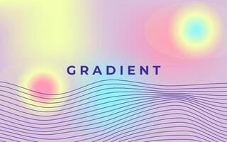 Modern blurred gradient background with distorted waves. Fluid holographic gradient banner. Abstract wallpaper layout template. Y2k, 90s. Vector illustration.