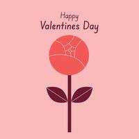 Valentines Day illustration with rose vector