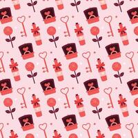 Vector valentine's day seamless pattern