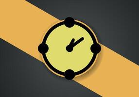 sencillo minimalista reloj símbolo icono. vector imagen.