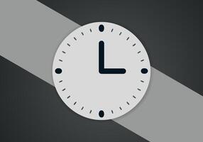 Simple Minimalist Clock Symbol Icon. Vector Image.